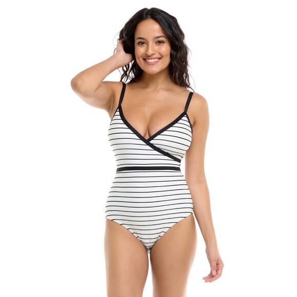 Skye Roma Striped Swimsuit NWT - Picture 1 of 7